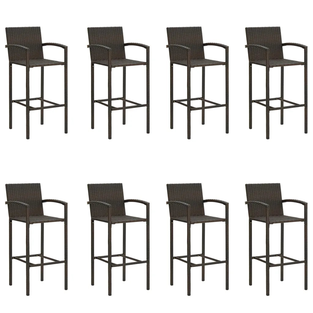 Set Bar da Giardino 9 pz Marrone