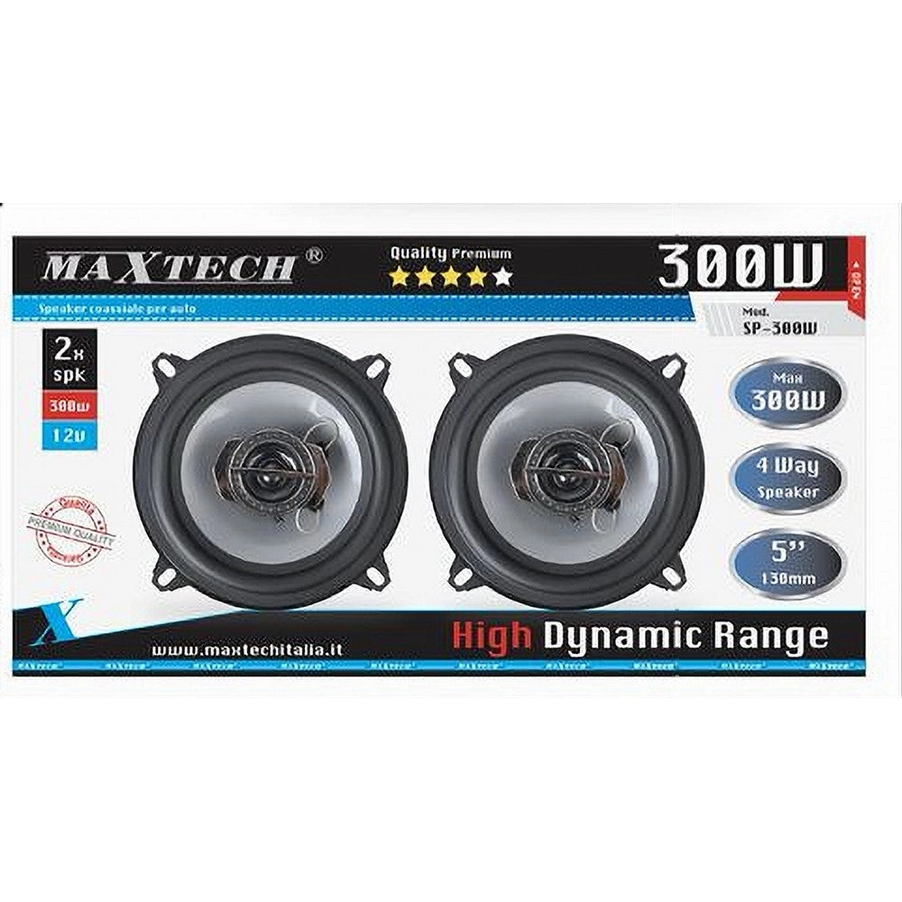 Trade Shop - Casse Per Auto 300w Audio Volume Speaker Coassiale 4 Vie Musica Maxtech Sp-300w -