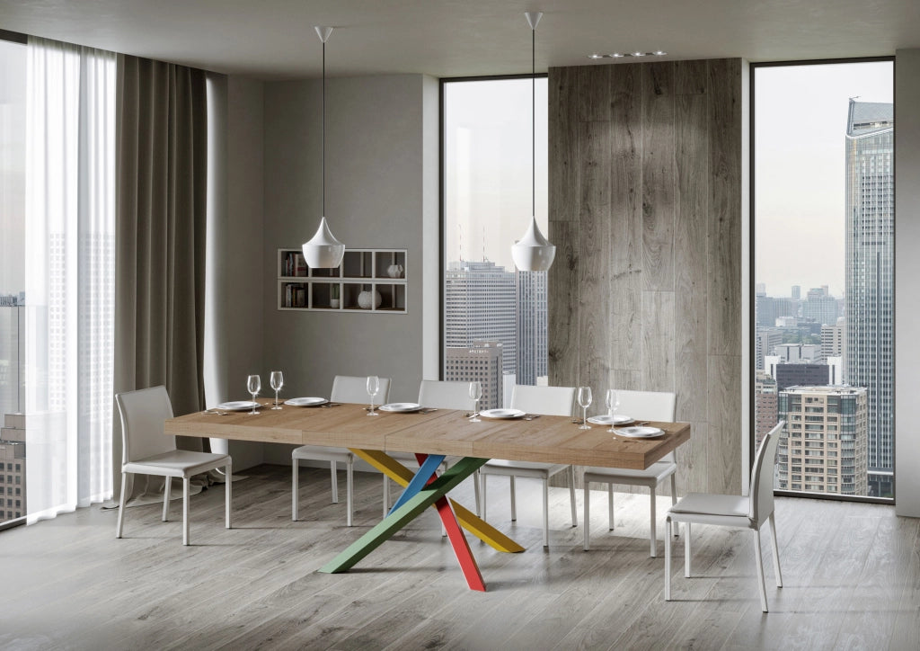 Tavolo allungabile 90x140/244 cm Volta Premium Quercia Natura telaio 4/B