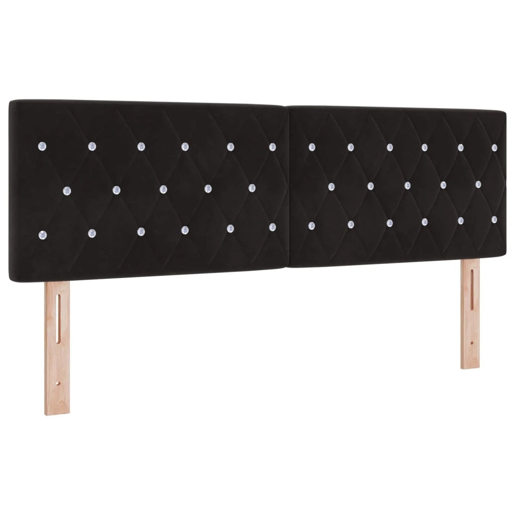 Letto Ottomano con Materasso e LED Nero 140 x 190 cm Velluto 3457067