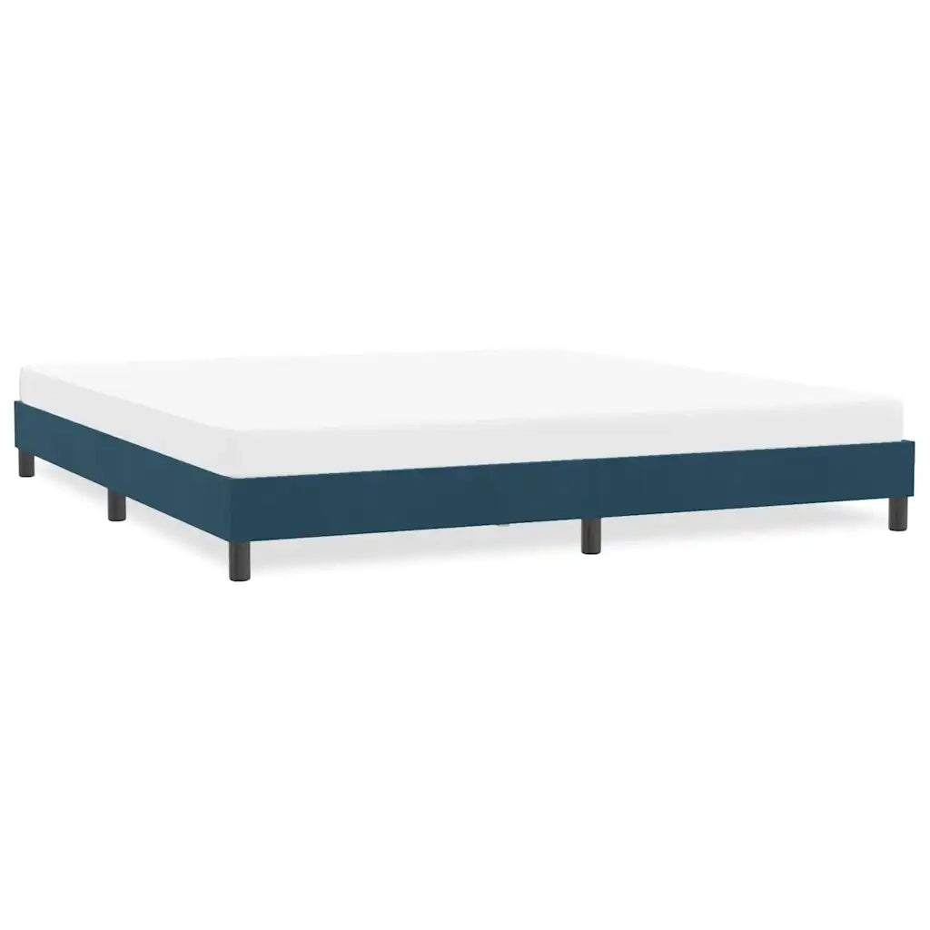Giroletto senza Materasso Blu Scuro 180x220 cm in Velluto 4101419