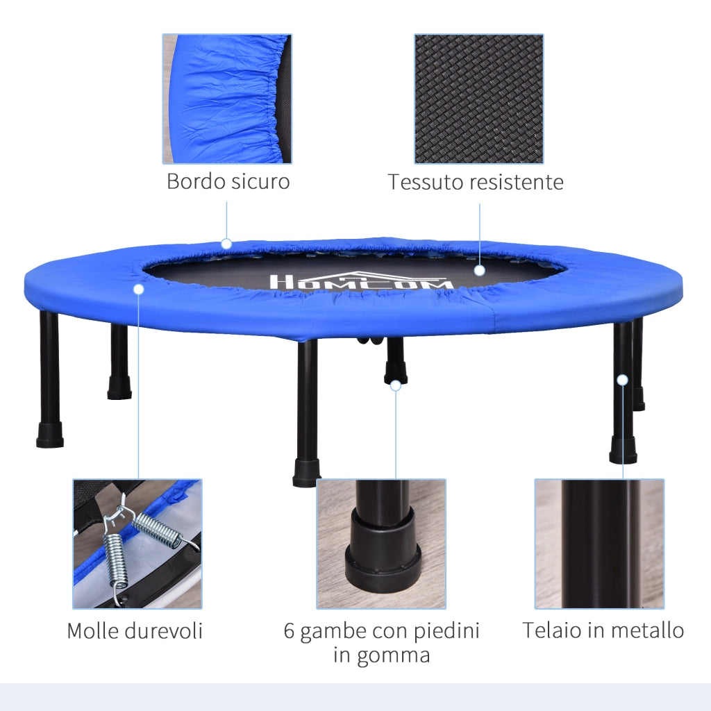 Trampolino da Giardino ¨C Minimal ¨C Nero e Blu ?91x22.5 cm