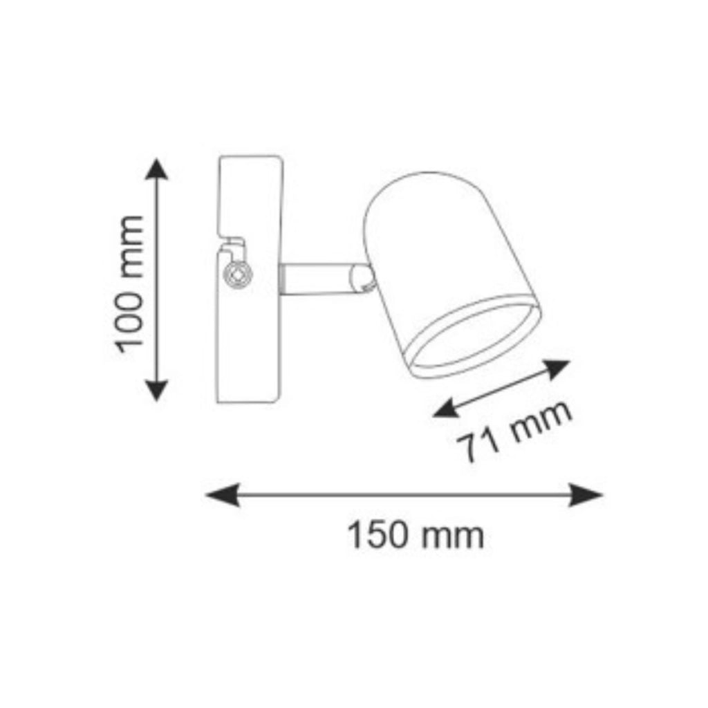 Applique orientabile LED 4,2W 3000K bianca Polux RAWI