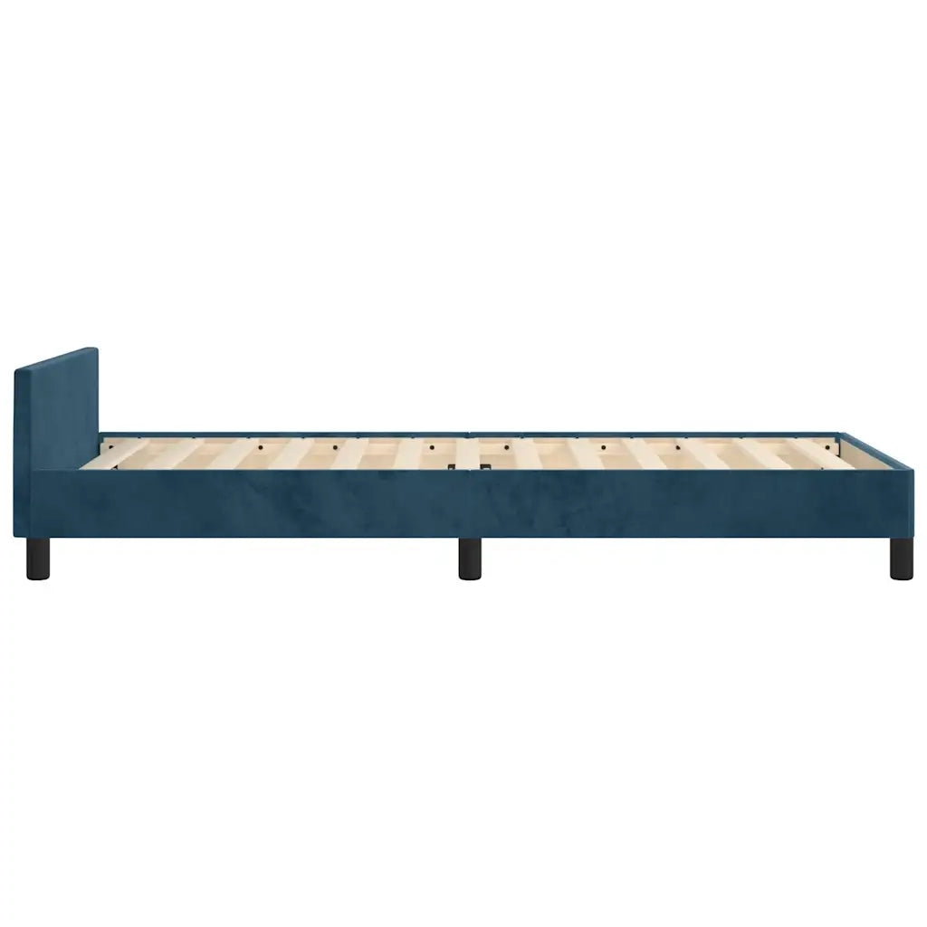 Giroletto senza Materasso Blu Scuro 90x200 cm in Velluto