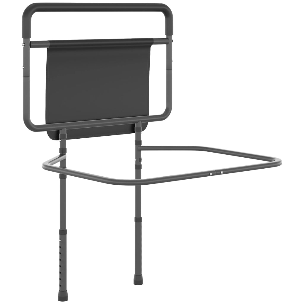 Sponda Letto con Maniglia e Tasca Portaoggetti ¨C Xylo ¨C Grigio 71x61x86-104 cm