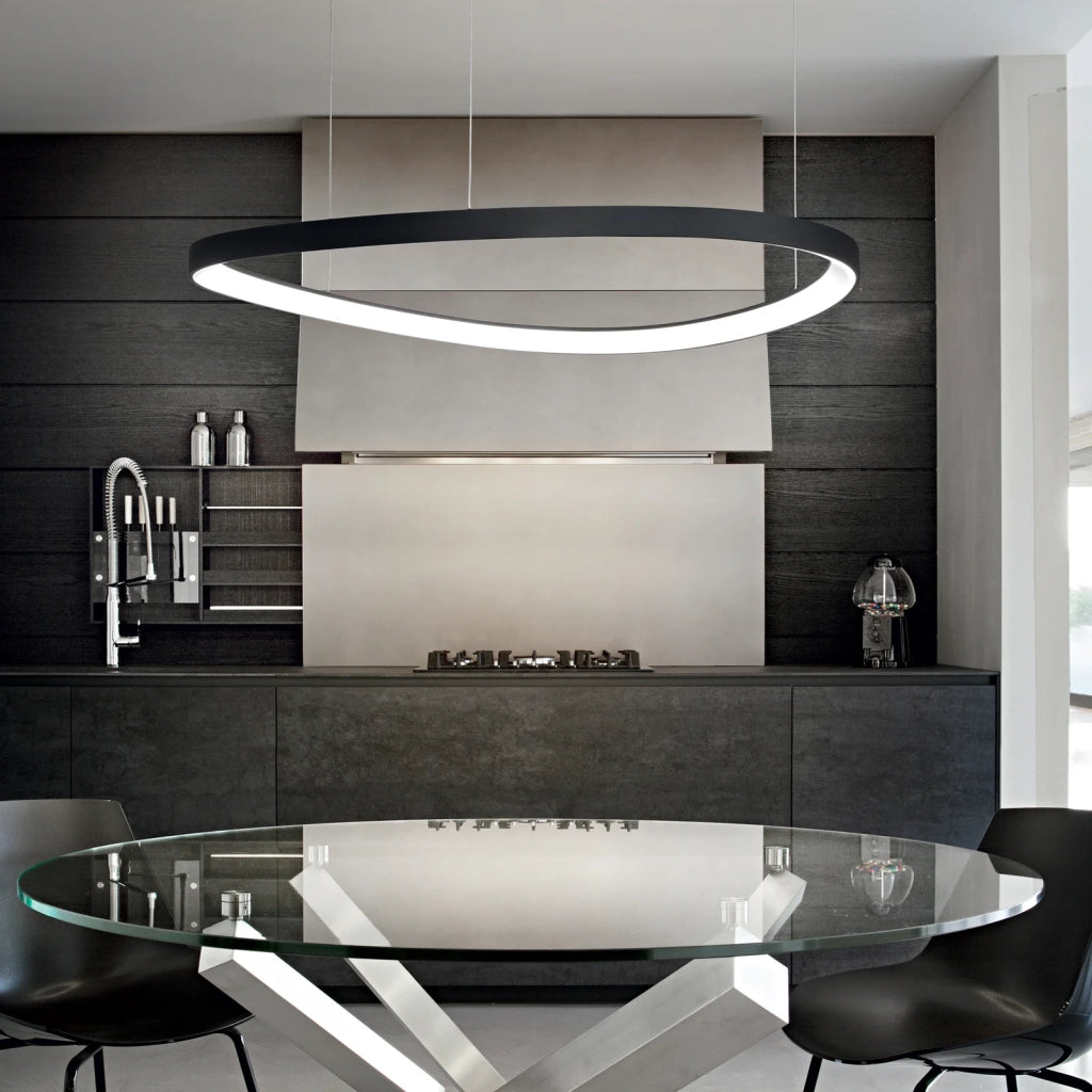 Lampada A Sospensione Gemini 1 Luce Led Nero 78W Ip20 4000K