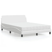Letto con Materasso Dover Bianco 140x200 cm in Similpelle