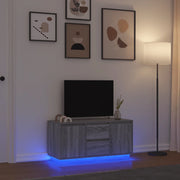 Mobile Porta TV con Luci LED-Mobile per TV-Credenza TV Grigio Sonoma 100x41x50 cm