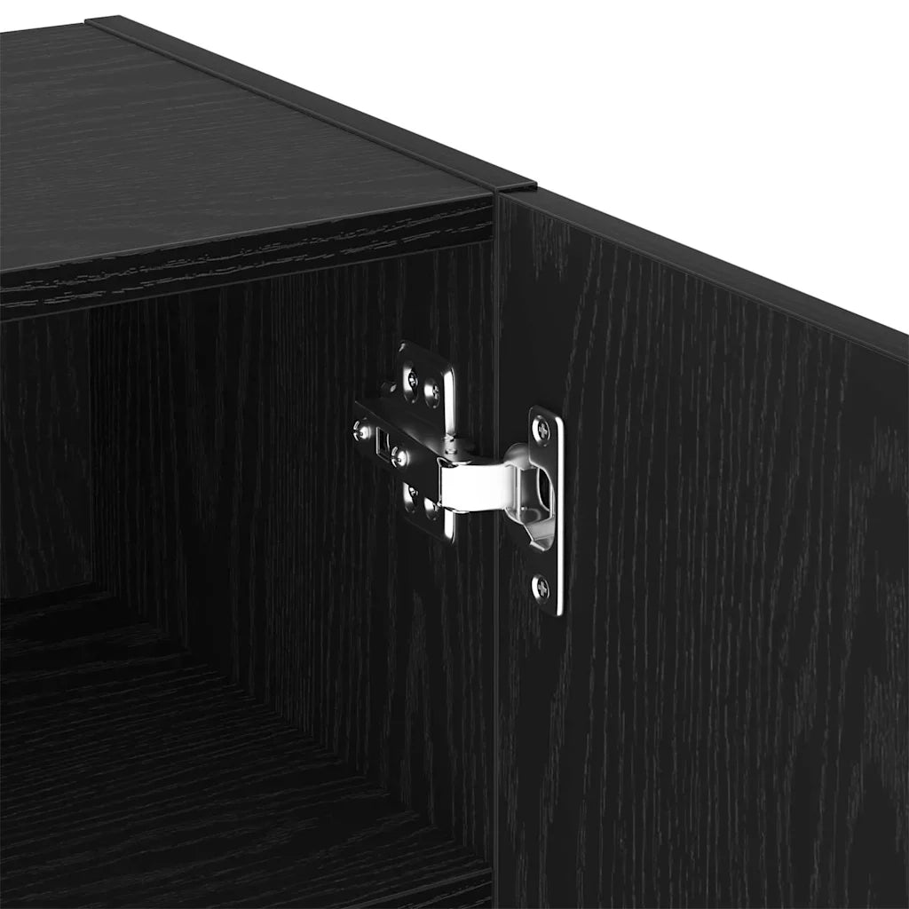 Set mobile TV Rovere Nero 40,5 x 30 x 102 cm Legno multistrato 863089