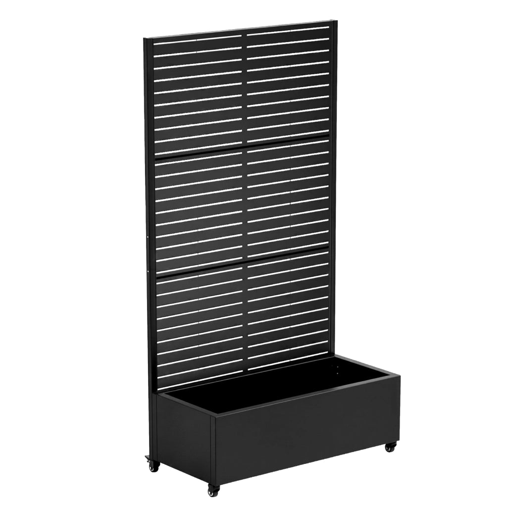 Fioriera con Spalliera Nodepp in Acciaio 190 x 82 x 38 cm - Nero casa.pro