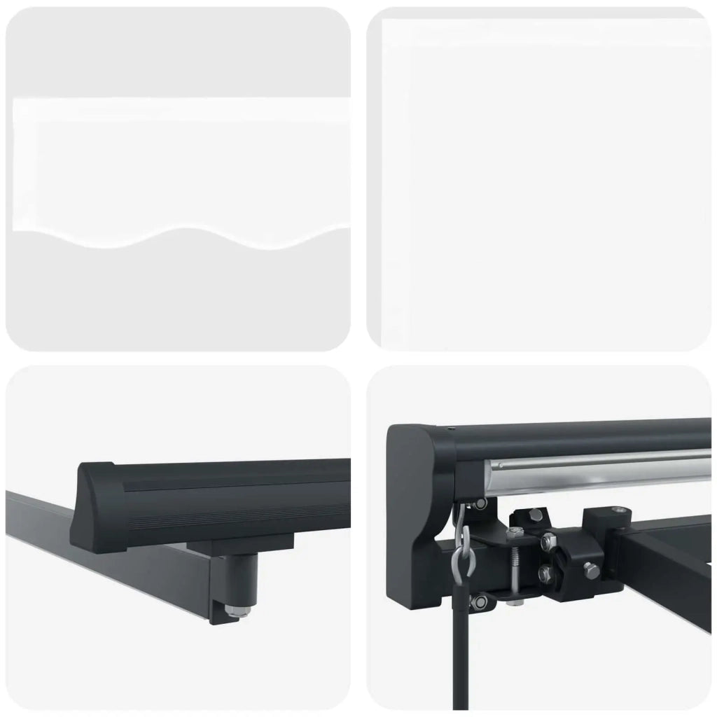 Cornice per Tenda Manuale con LED Bianco e Antracite 3 x 2,5 m 3420814