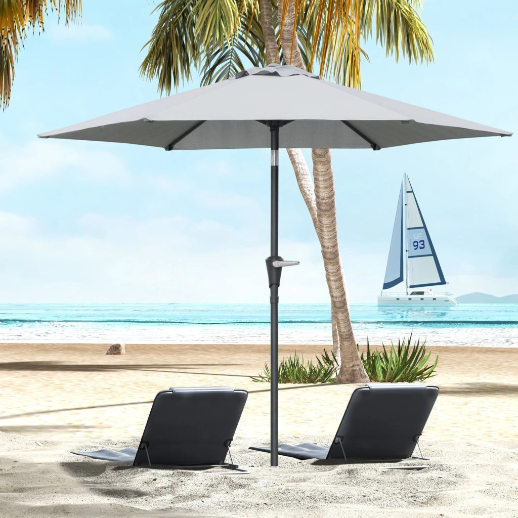 Ombrellone da Giardino ¨C Minimal ¨C Grigio ?230x216 cm