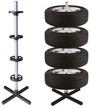 Supporto verticale per gomme auto con distanziatori