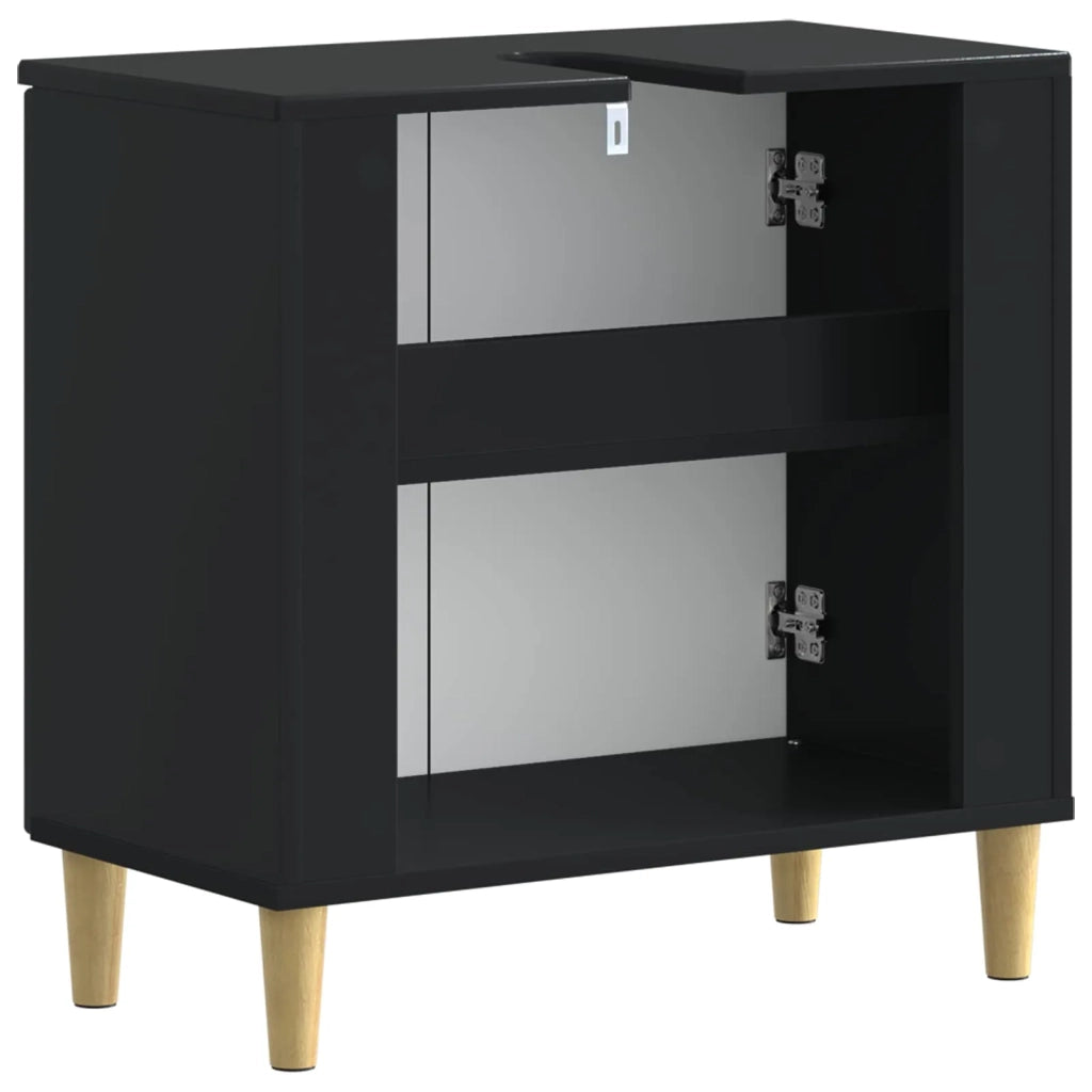 Armadio per Lavabo da Bagno ARNHEM Nero 59,5 x 31,5 x 59 cm 896566