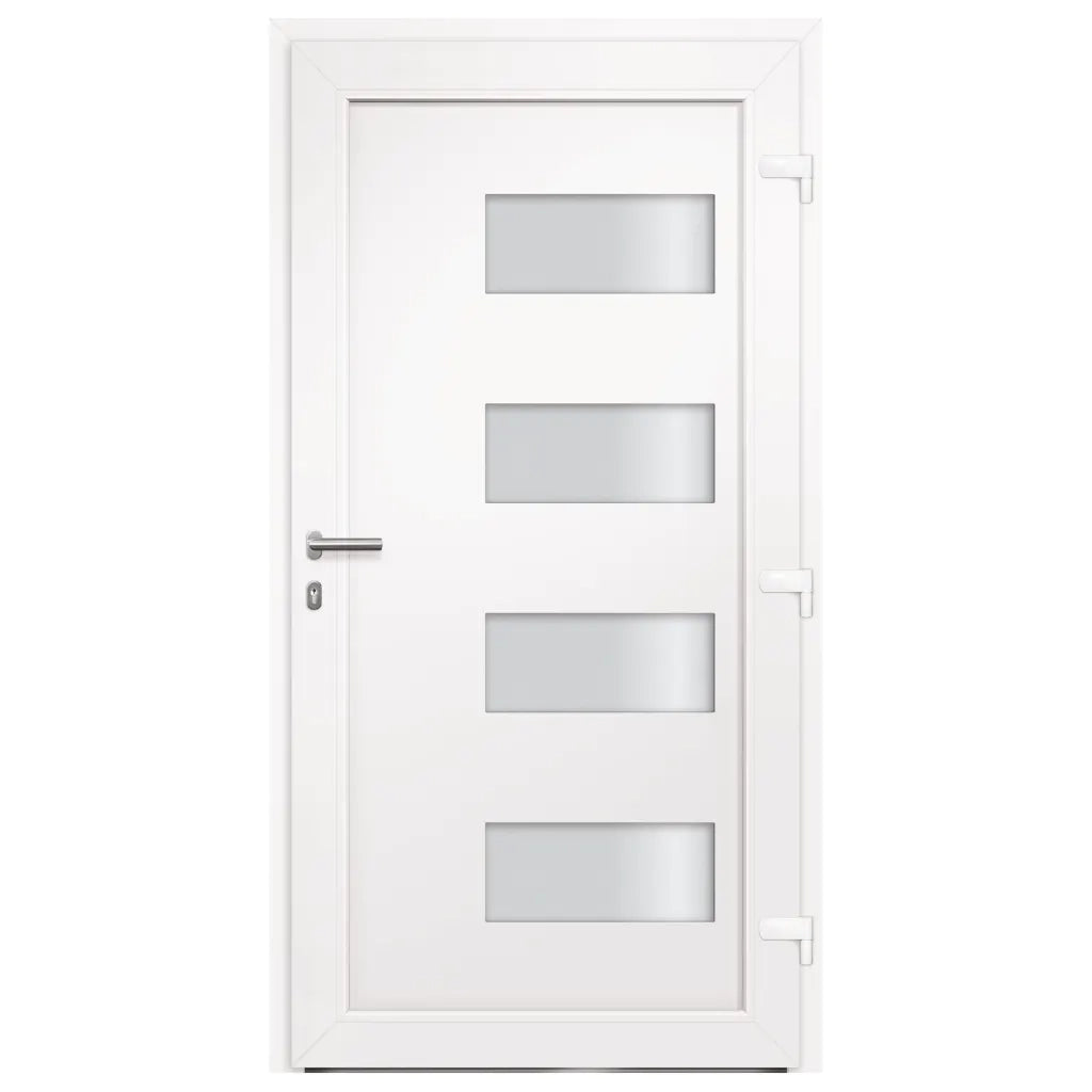 Porta d'Ingresso in Alluminio e PVC Antracite 100x200 cm 3056824