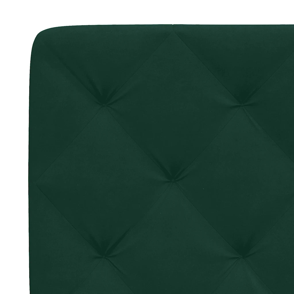 Giroletto con LED senza Materasso Verde Scuro 120x200 cm in Velluto 3213846