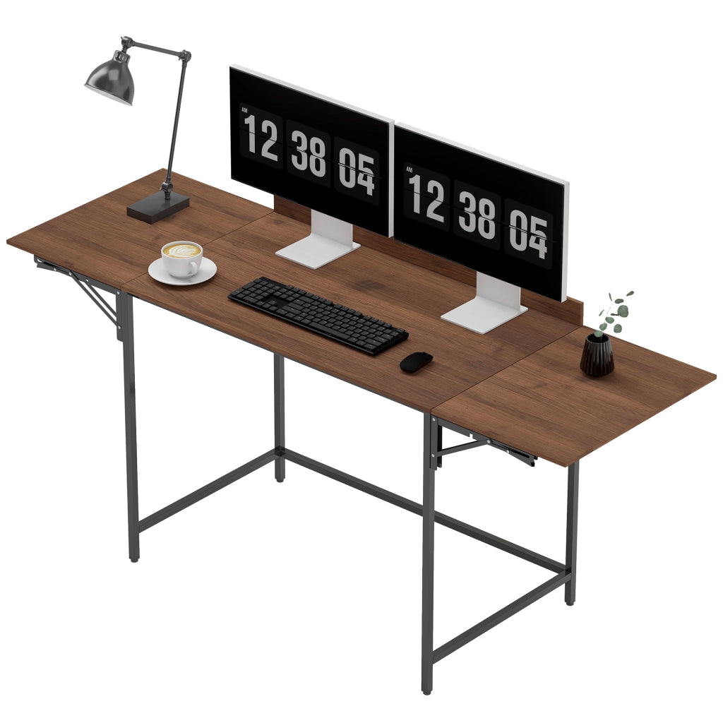 Scrivania pieghevole per computer ¨C Minimal ¨C 170x58x78 cm noce
