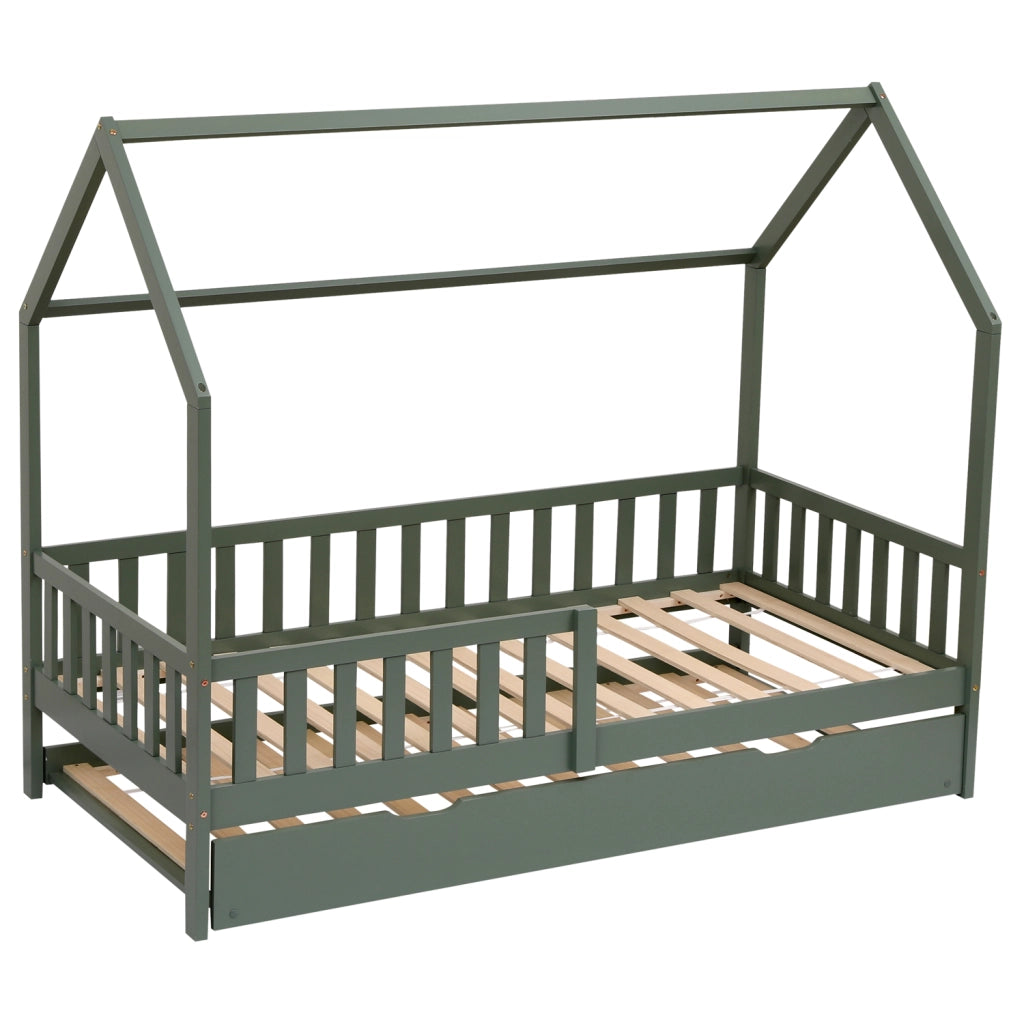 Letto a scomparsa per bambini 190x90cm verde MARCEAU