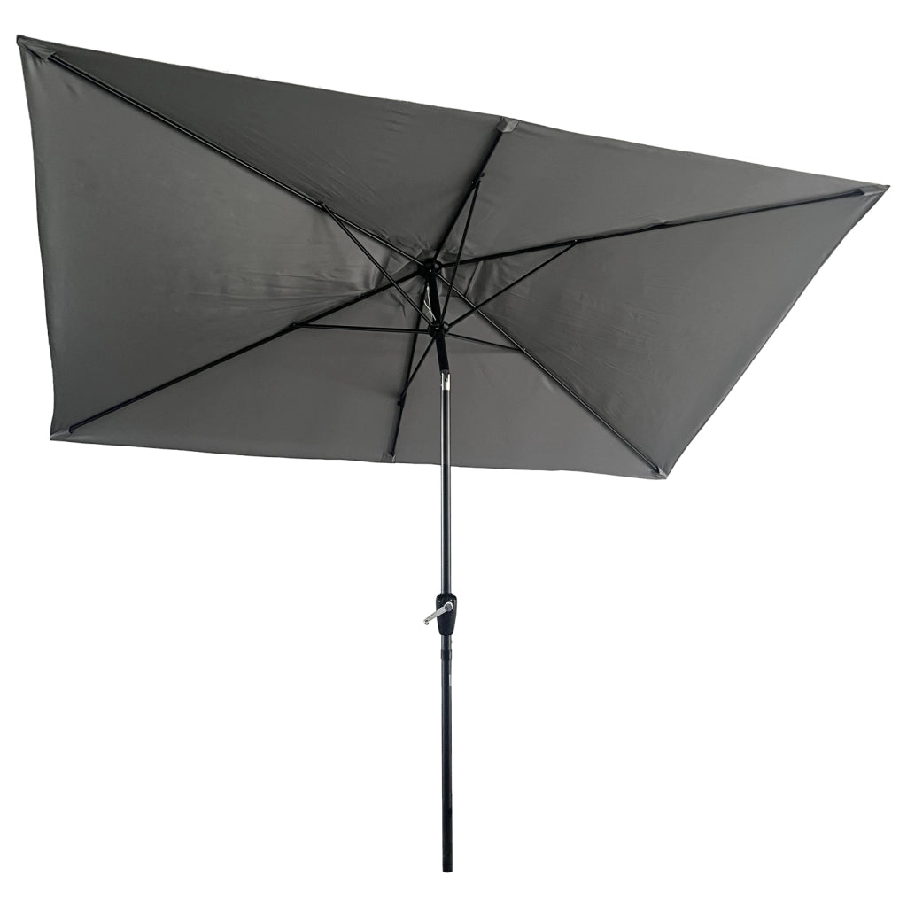 HAPUNAOmbrello rettangolare diritto 2x3m grigio