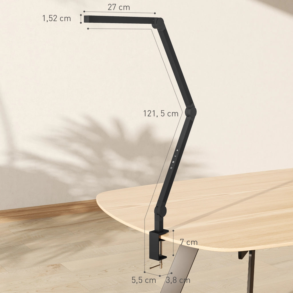 Lampada da Scrivania Regolabile a LED con Morsetto ¨C Minimal ¨C 96 LED Nero