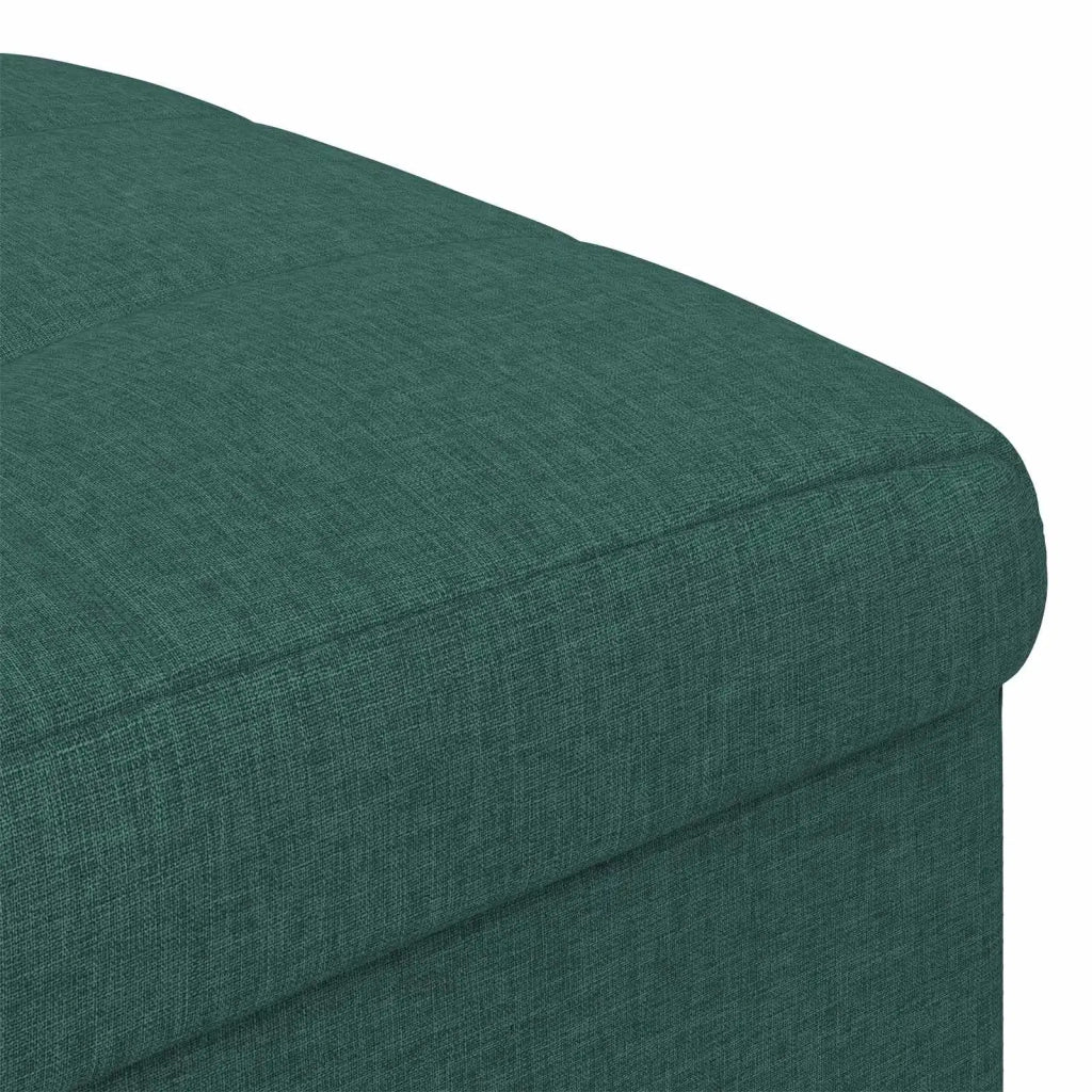 Pouf contenitore Verde Scuro 40 x 40 x 45 cm Tessuto 876806