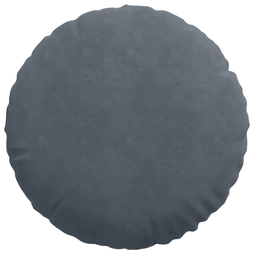Cuscini per Seduta 2 pcs Grigio scuro Ø50 x 19 cm Velluto 42014175