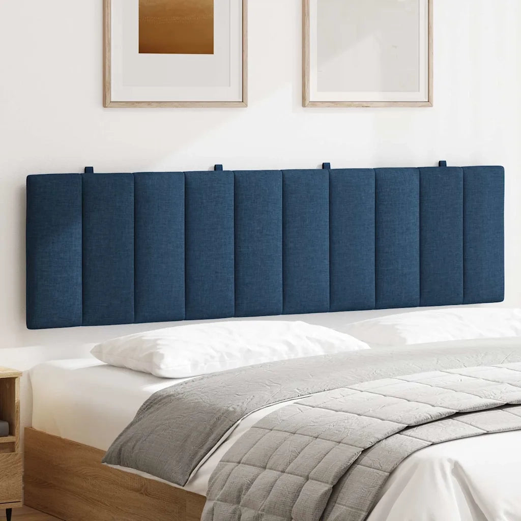 Cuscino Testiera-Cuscino per Testiera Hanko Blu 180 cm in Tessuto