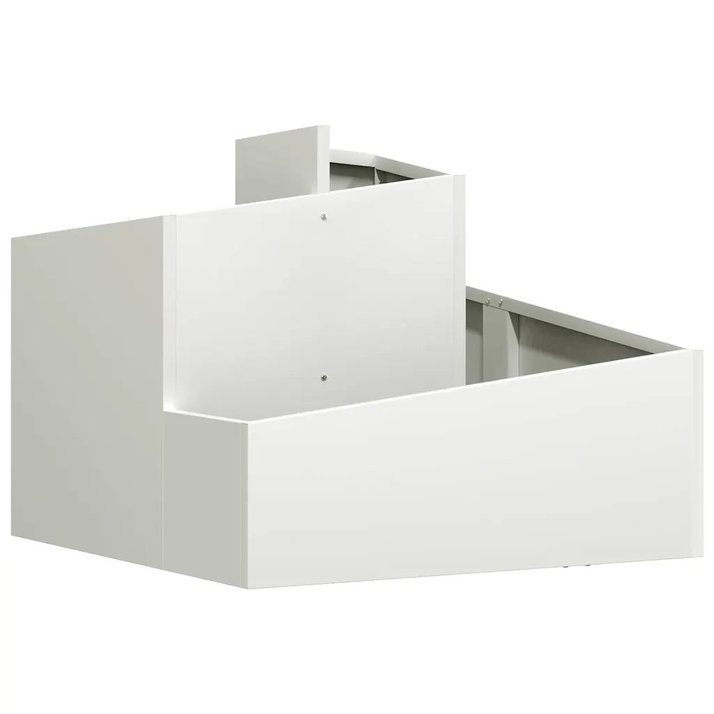 Vaso da giardino Bianco 60 x 60 x 50 cm 873572