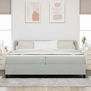 Letto a molle con materasso Grigio chiaro 200 x 200 cm Velluto 3340352
