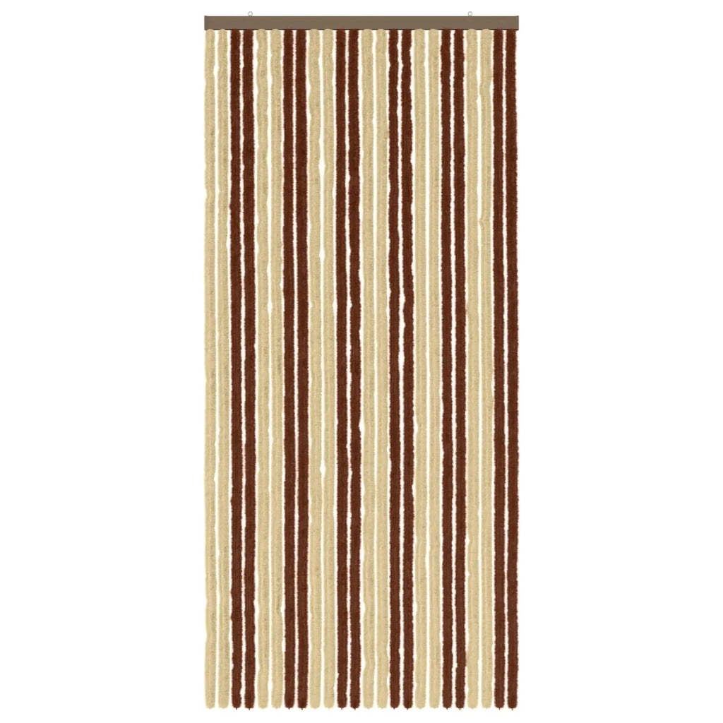 Tenda per insetti in chenille Marrone e Beige 100 x 220 cm 42034450