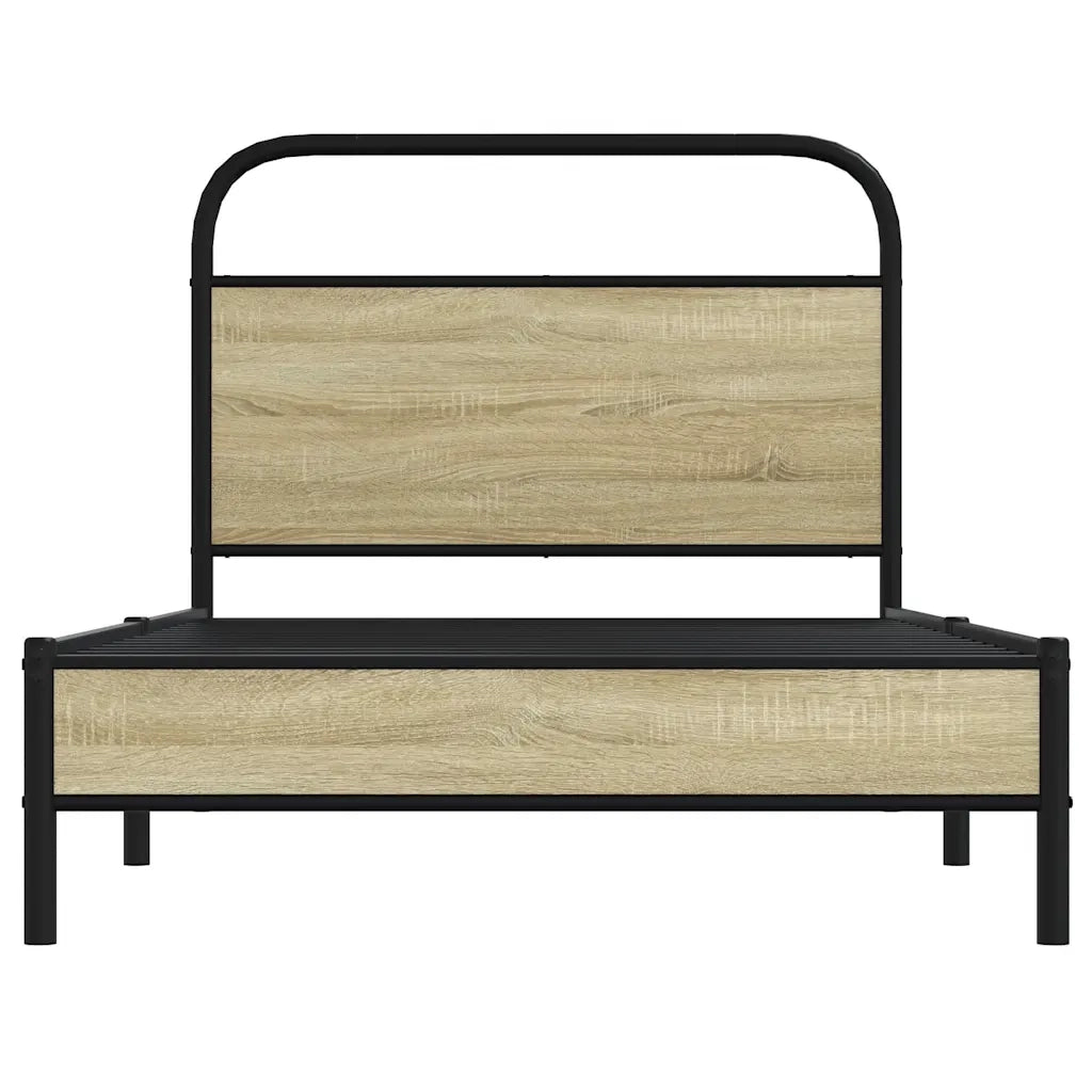 Giroletto senza Materasso-Struttura Letto Rovere Sonoma 90x200 cm in Truciolato 914038
