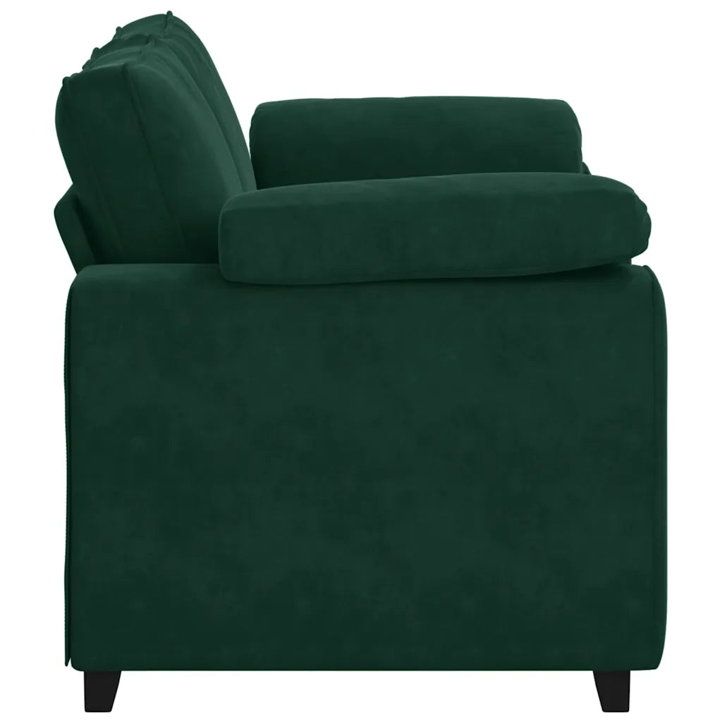 Divano Divanetto Verde Scuro 160x77x82 cm Velluto 4105259
