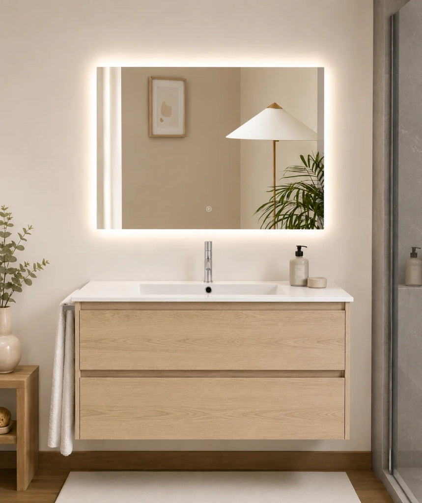 Mobile bagno con lavabo ORIGENBATH IBIZA senza specchio 100x40 cm estepa