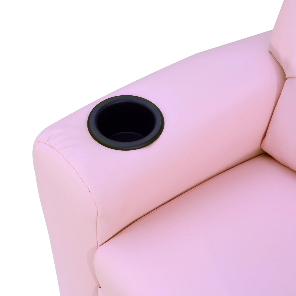 Divano per bambini con braccioli e poggiapiedi ¨C Minimal ¨C rosa