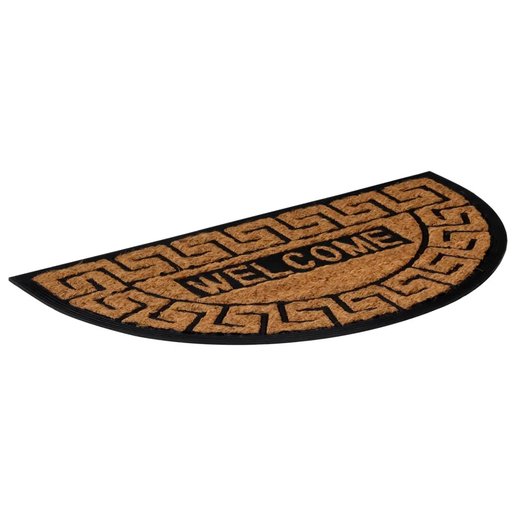 Zerbino semicircolare 45 x 75 cm antiscivolo e resistente per interni/esterni in gomma nera 02_0046203