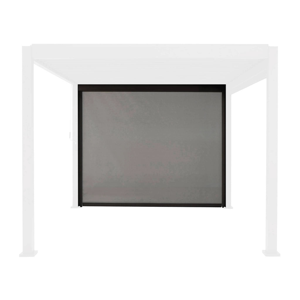 tenda laterale avvolgibile alluminio e textilene per pergola, 3m,