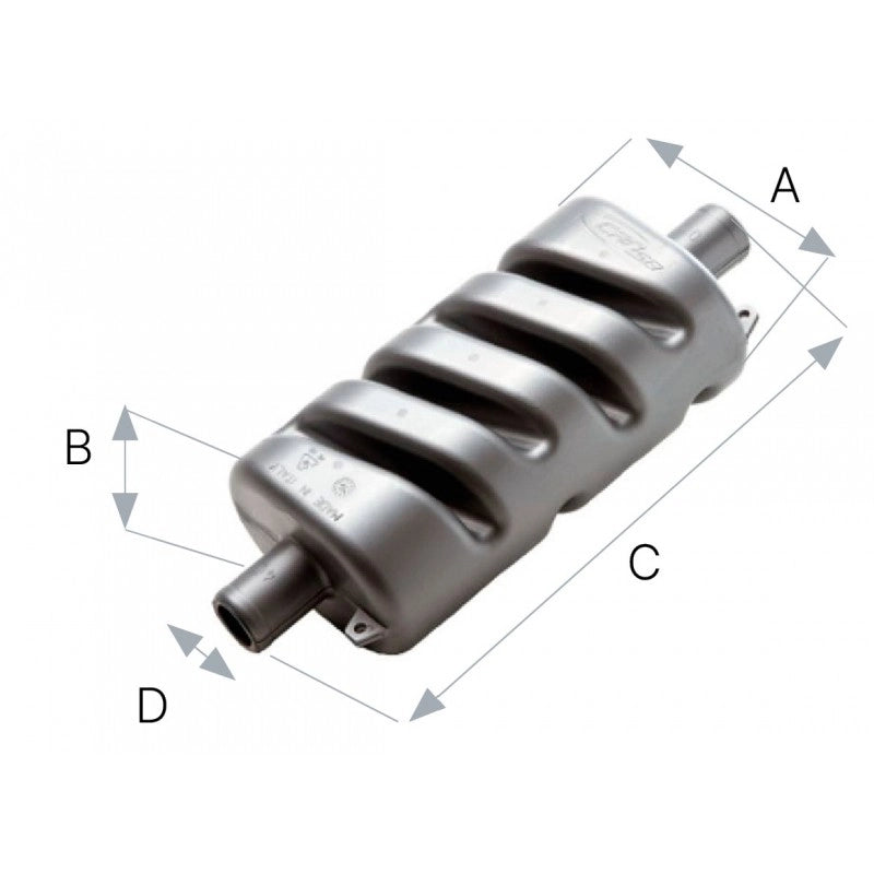 SILENZIATORE Ø MM.40 EXHAUST MUFFLER Ø MM.45