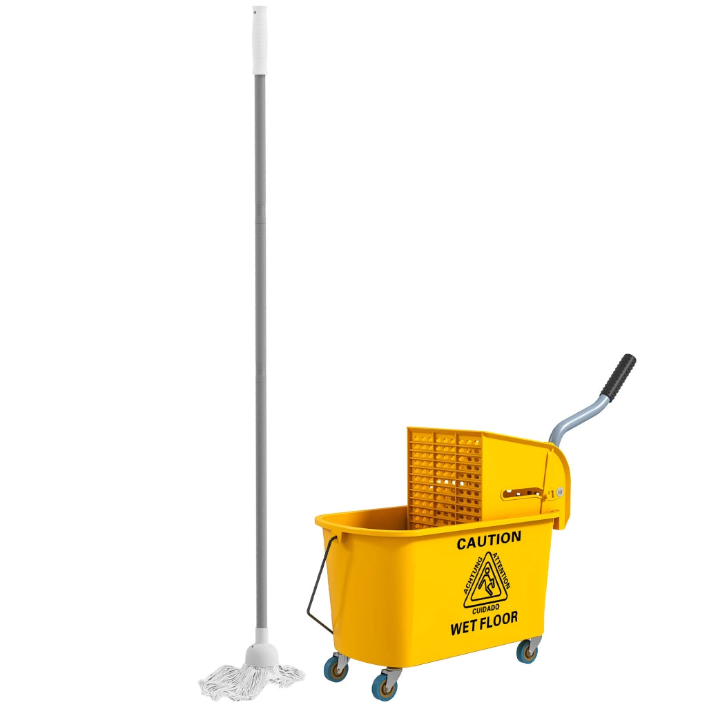 Secchio con scolapiatti e ruote ¨C Minimal ¨C Giallo 45x26.5x70 cm
