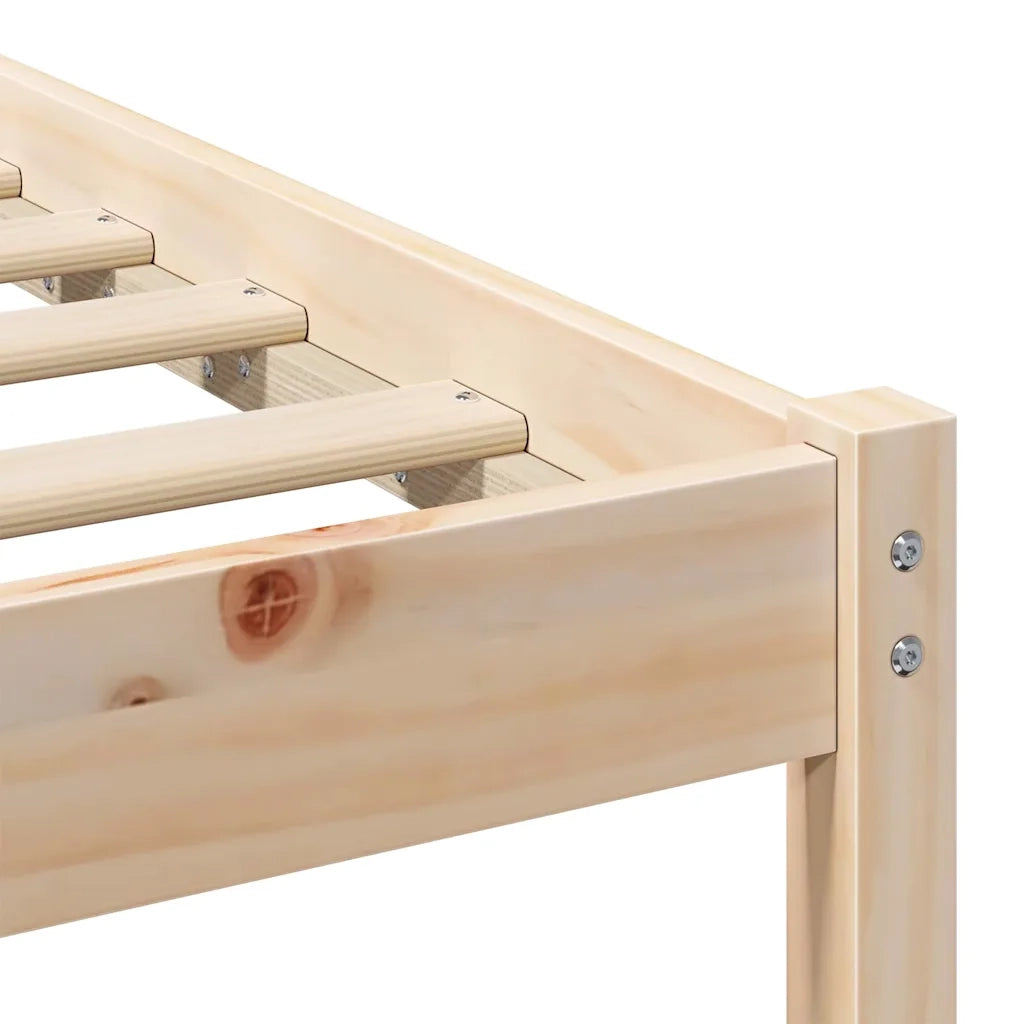 Letto singolo | Letto per adulti | Struttura del letto Marrone 75 x 190 cm Pino massello