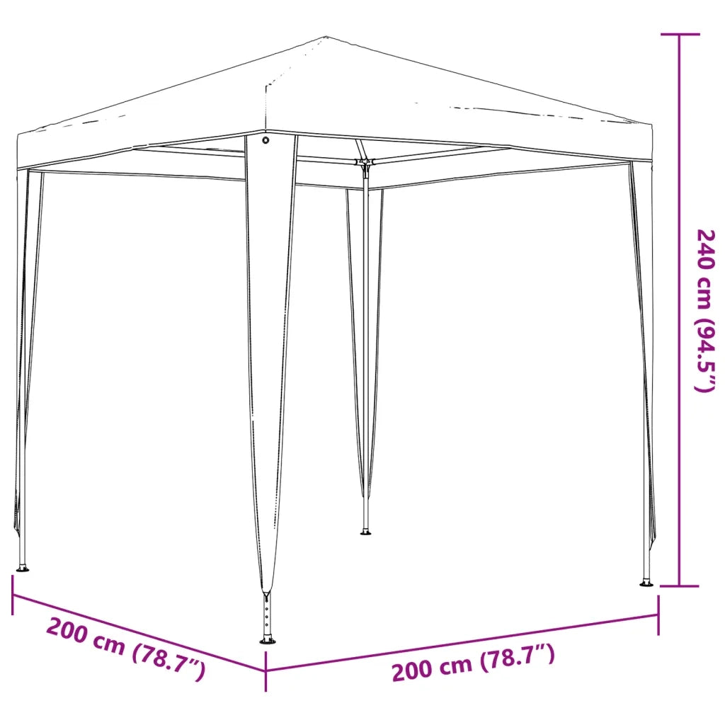 Gazebo per Feste Professionale 2x2 m Verde 48511