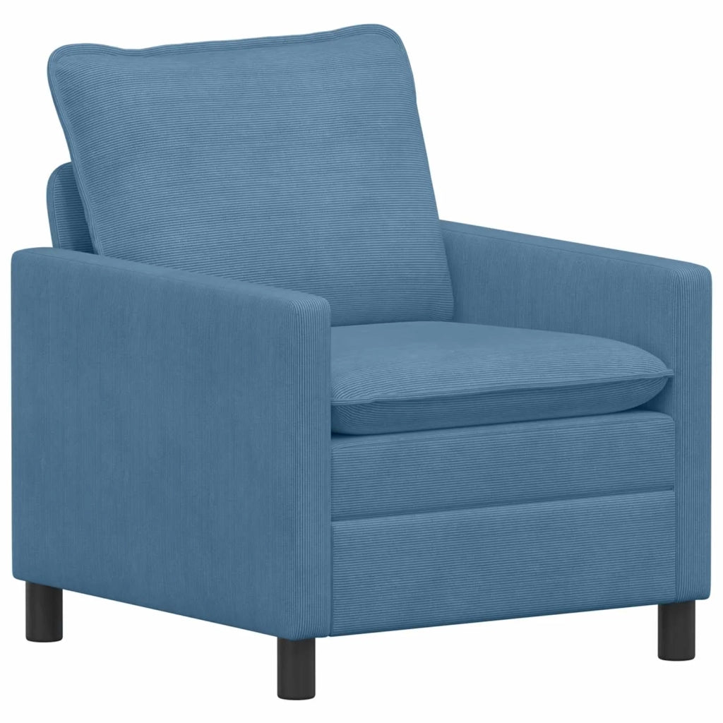 Set di divani 2 pcs Blu Tessuto 3417044