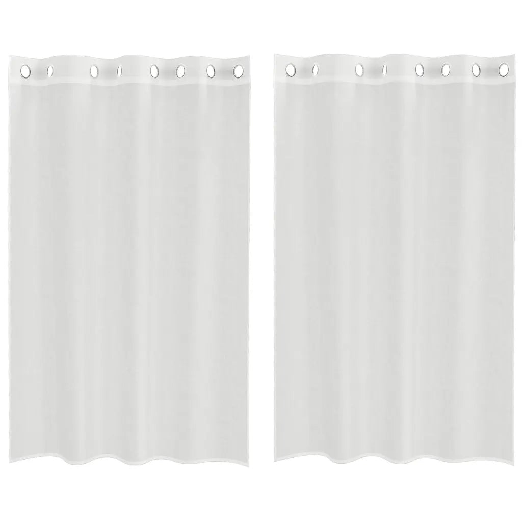Tende in Voile con Occhielli 2 pz Bianco 4102150