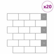 Piastrella subway 20 pz Bianco e Grigio 30 x 30 cm CFW7260063