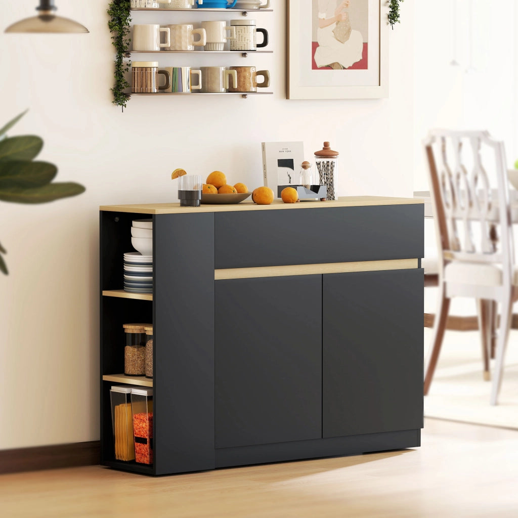Armadio da Cucina ¨C Minimal ¨C Nero 110x29,5x82 cm