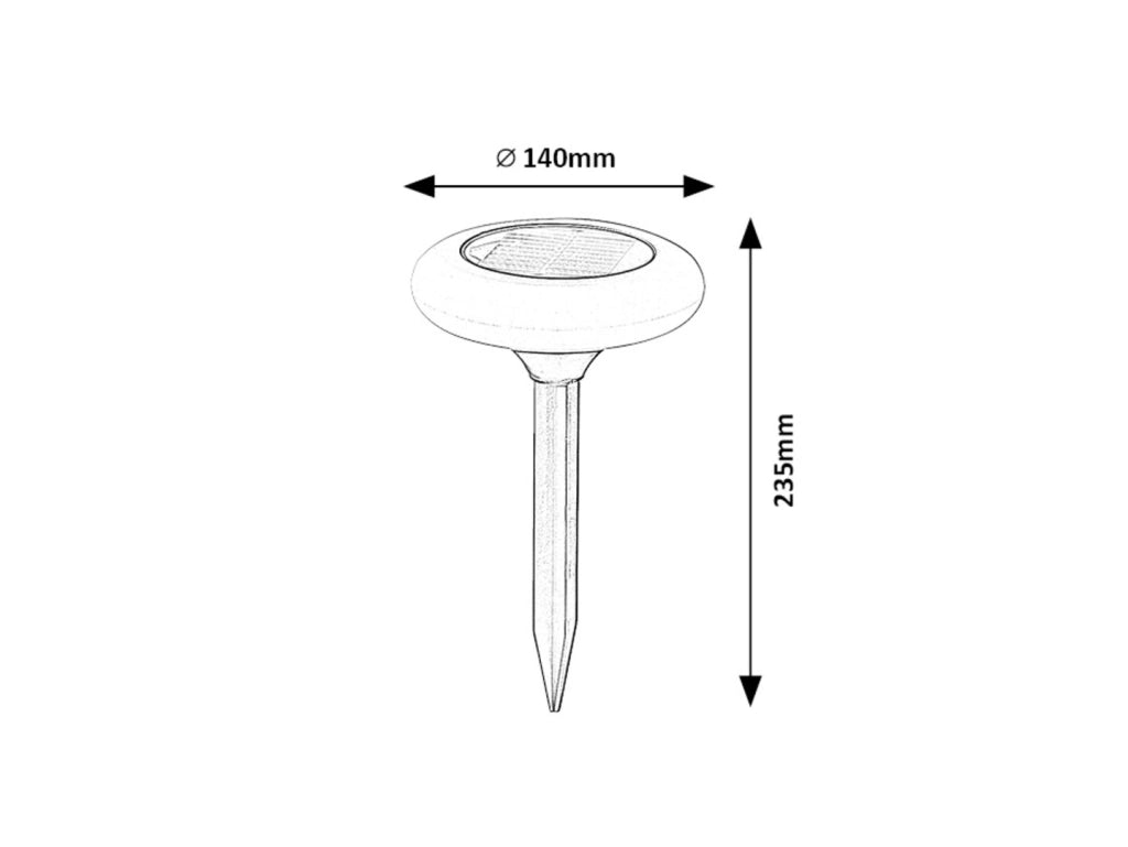 Lampada da giardino solare LED 0,6W Haiti IP65 nera Rabalux