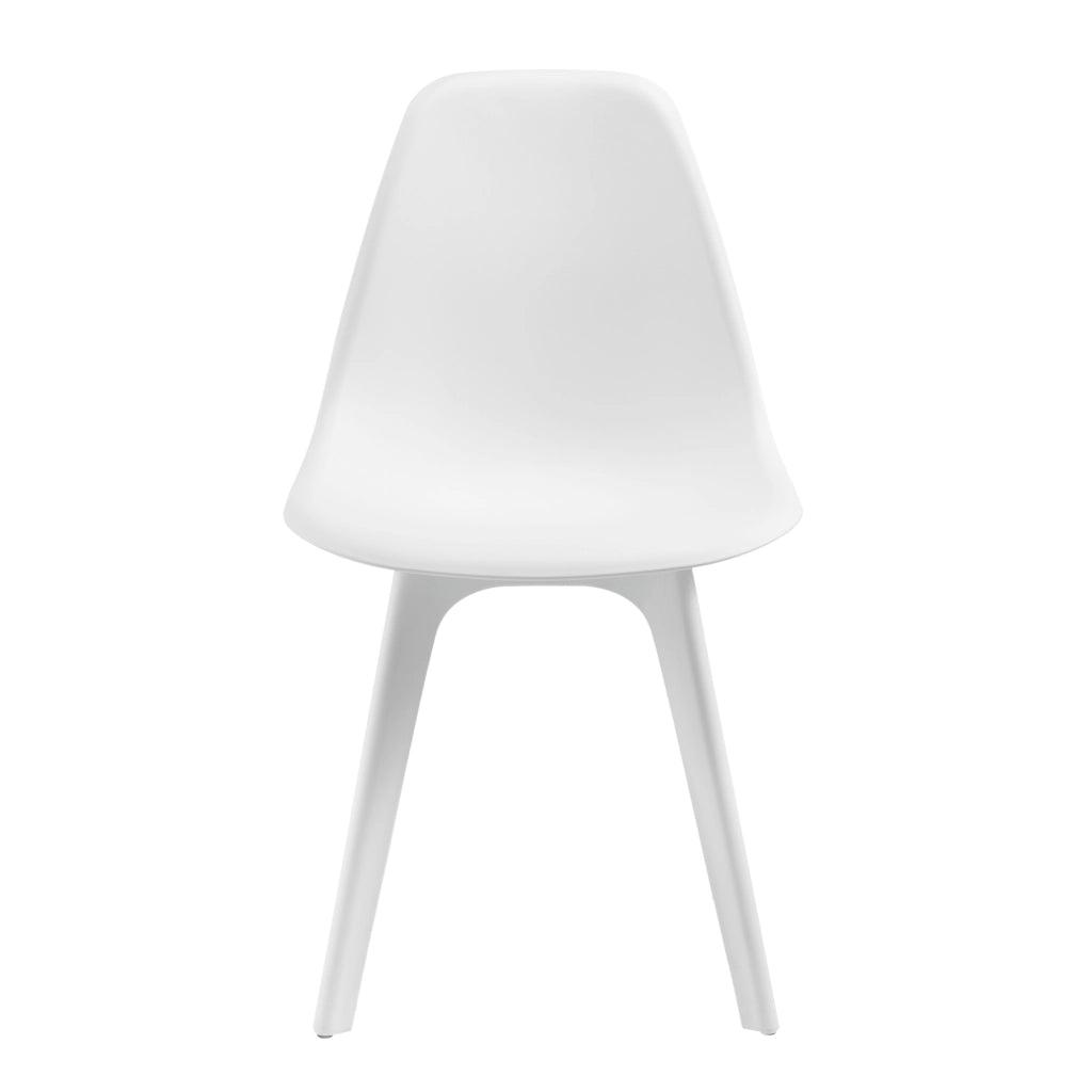 [en.casa] Sedie per Sala da Pranzo Design 83 x 54 x 48 cm Set di 6 Pezzi Plastica Bianco