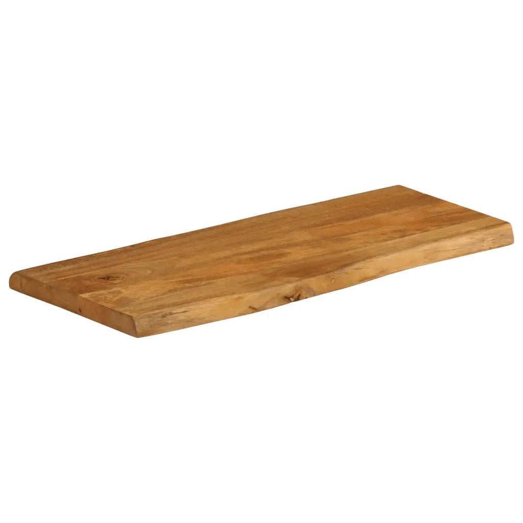 Piano Tavolo 90x40x2,5 cm Bordi Vivi in Legno Massello di Mango 370755