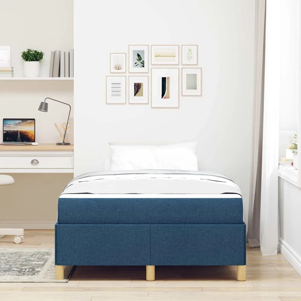 Struttura del letto con materasso Blu 120 x 200 cm Tessuto 3398933