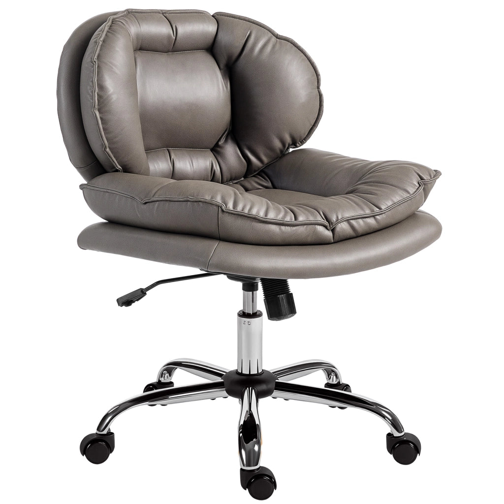 Sedia da Ufficio con Schienale Imbottito e Altezza Ajustable ¨C Zephmum ¨C Grigio