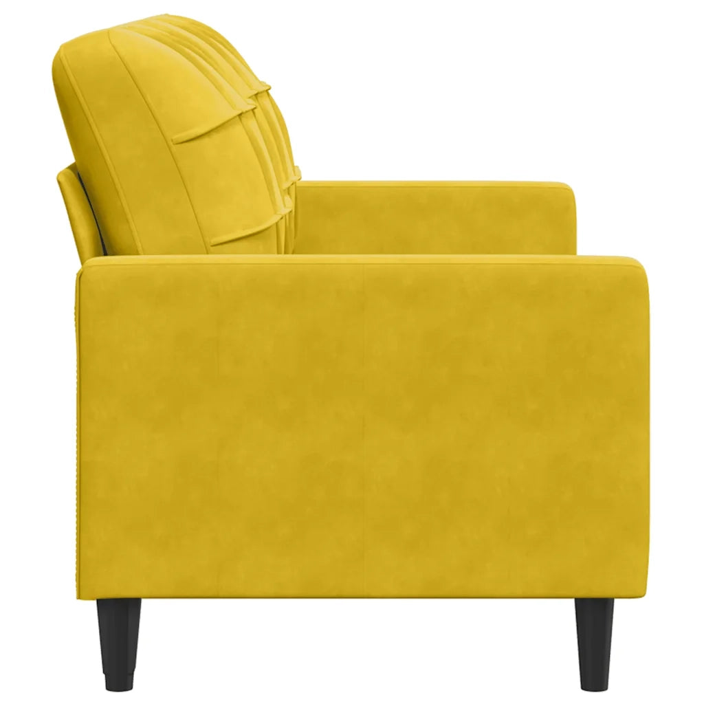 Divano a 2 Posti giallo 140 cm in Velluto 4007630